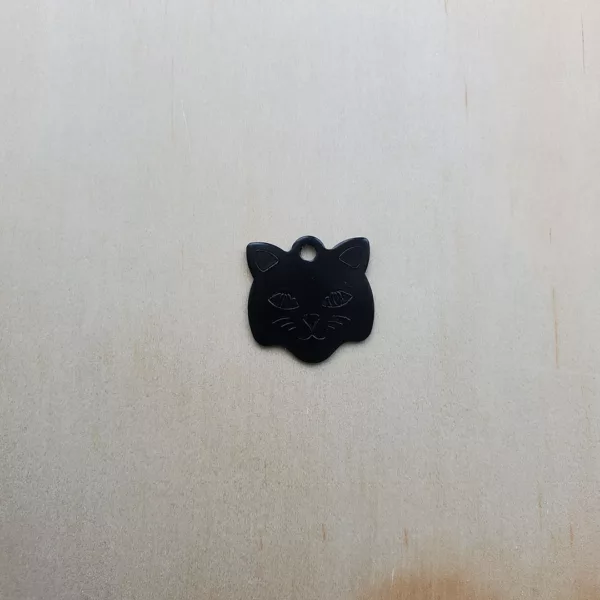 Cat pet id tag black jpg