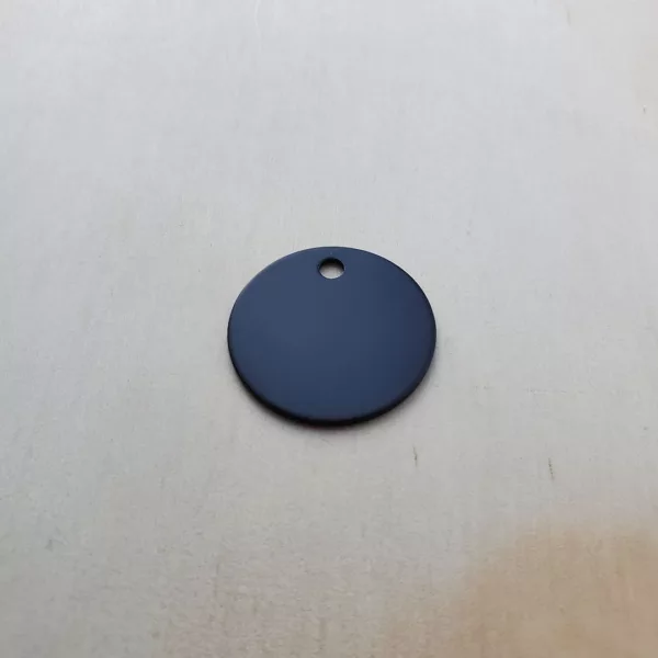 Round pet id tag black jpg