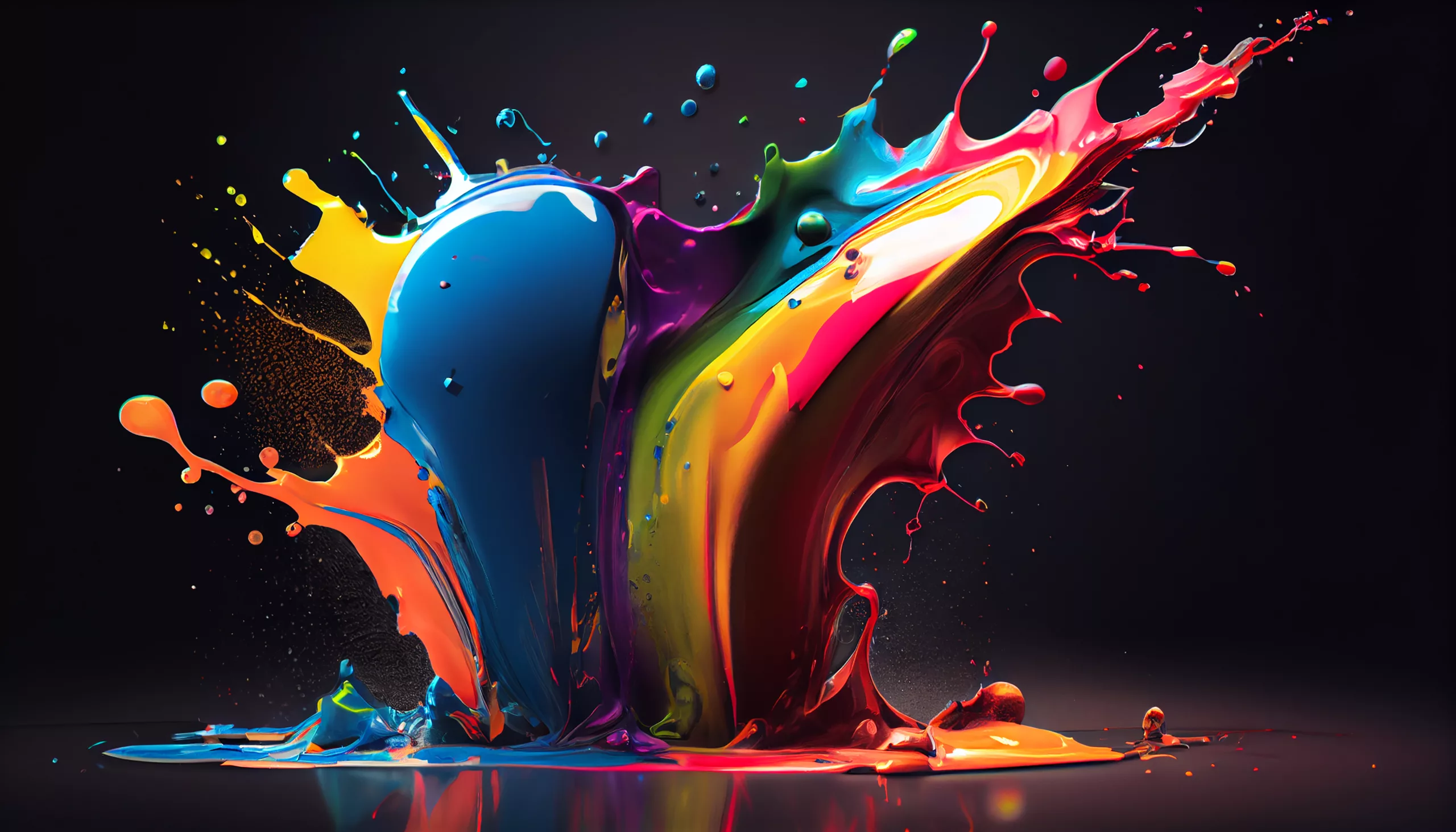 abstract paint splashing vibrant colors liquid motion generated by ai scaled