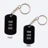 Customizable Dog Tag Keychains